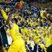 Michigan junior Jordan Morgan defends Michigan State senior Derrick Nix on Sunday, Mar. 3. Daniel Brenner I AnnArbor.com